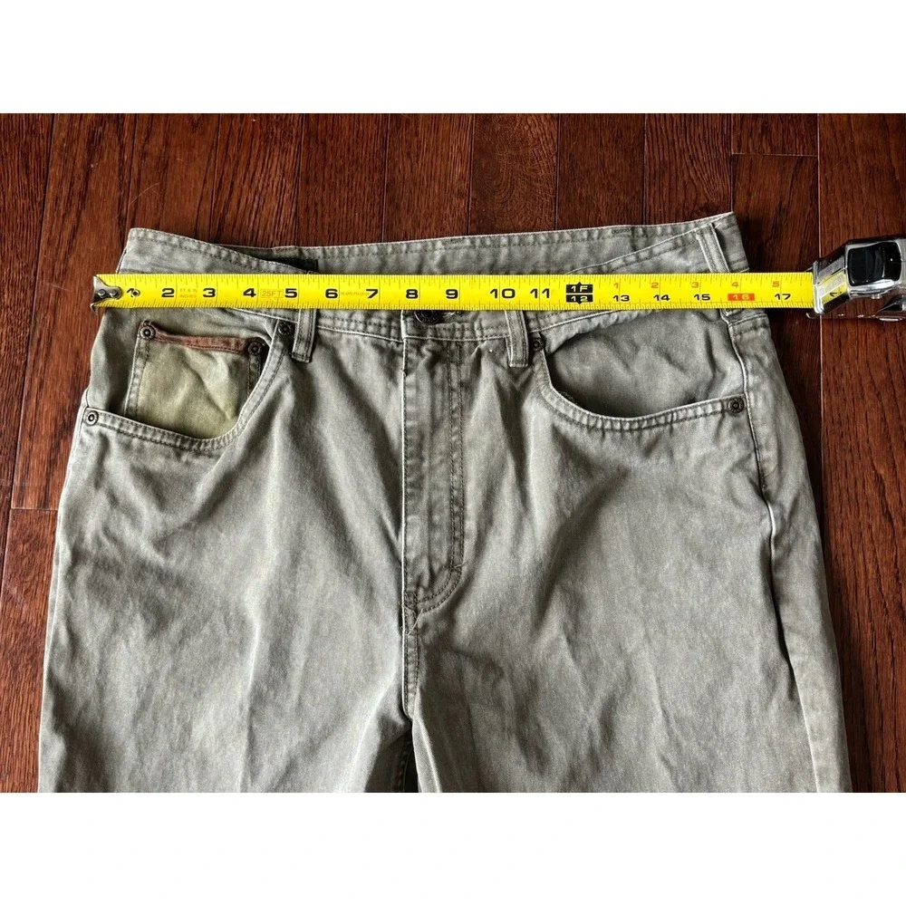 Orvis Pants‎ Mens 32x30 Canvas Leather Trim Green